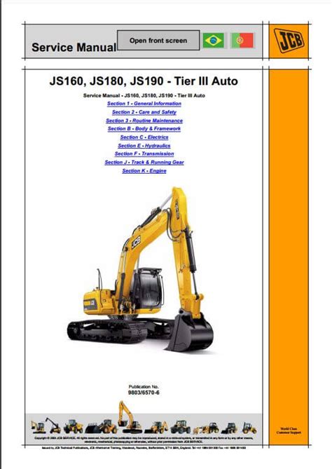 Jcb js160 tier 3 js180 tier 3 js190 excavator service manual. - Serie yanmar yeg yeg150 manuale di riparazione per generatori diesel 500dth.