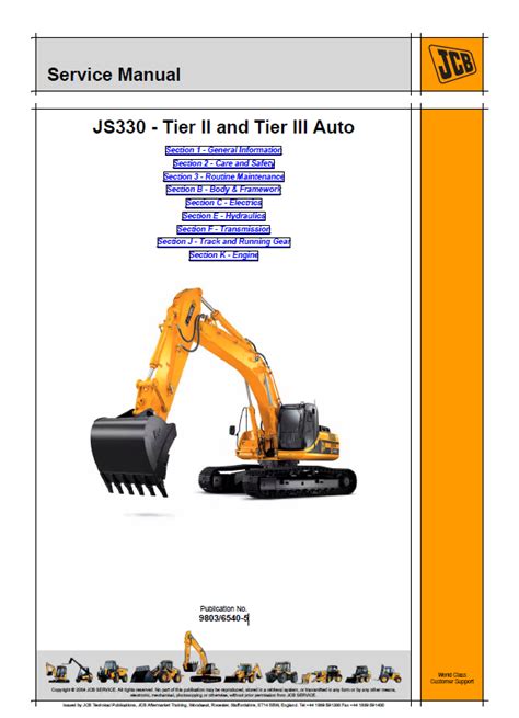Jcb js330 auto tier ii and tier iii tracked excavator service repair manual. - Genealogías de la casa de vallgornera.
