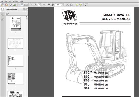 Jcb service 802 7 803 804 mini plus super escavatore manuale officina riparazioni. - Repair manuals for troy bilt edgers.