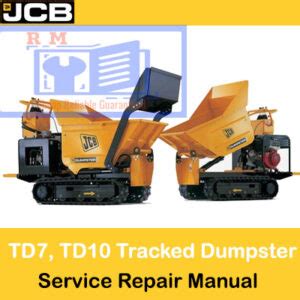 Jcb td7 td10 td10sl td10hl tracked dumpster service repair manual. - Industrial engineering handbook maynard download free.