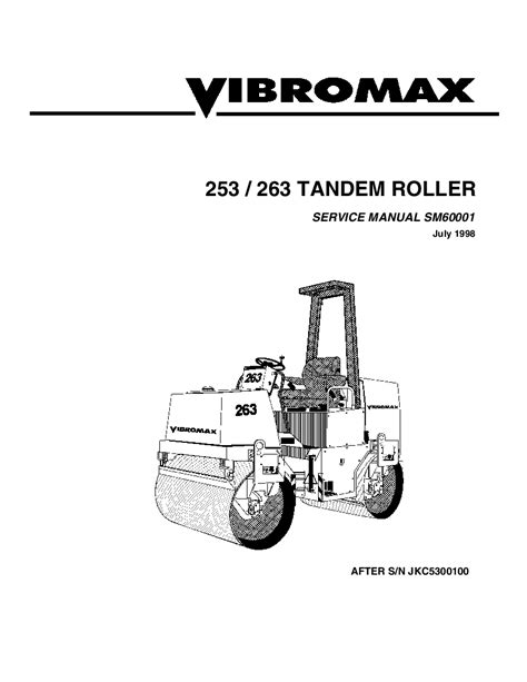 Jcb vibromax 253 263 tandem roller service manual. - Manuale delle parti del mini escavatore doosan daewoo solar 035.