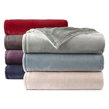 Jcp blankets. All Season Warmth, 100% Cotton Luxuriously Soft woven blanket. Ideal for lightweight layering on a bed and for warmer months on a couch. Adds style, color, and texture to any bedroom or sitting room. Easy Care Machine Washable, see care label for instructions. Full/Queen: 90 inches wide by 96 inches long. King: 108 inches wide by 96 inches long. 