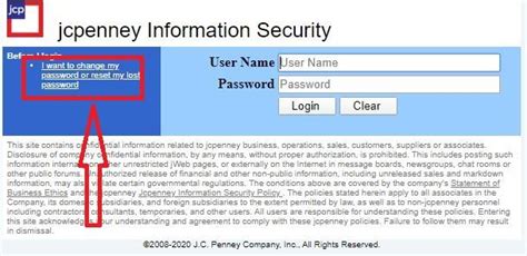 User Name. Password. This site contains confidential information related to jcpenney business, operations, sales, customers, suppliers or associates. Disclosure of company confidential information, by any means, without proper authorization, is prohibited. This includes posting such information internally on other unrestricted jWeb pages, or ...