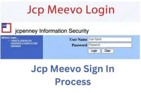 Jcpenney meevo 2 login. User Name. Password. This site contains confidential information related to jcpenney business, operations, sales, customers, suppliers or associates. Disclosure of company confidential information, by any means, without proper authorization, is prohibited. This includes posting such information internally on other unrestricted jWeb pages, or ... 
