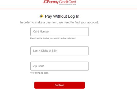 home | my account | pay my bill | insiderperks | secure shopping | FAQs *Subject to credit approval. Some restrictions apply. Click here for details. Welcome to the JCPenney Online Credit Center operated by the Synchrony Bank ("SYNCB"), the issuer of the JCPenney Card. ... which govern the use of the JCPenney Card Online Credit Center. Please .... 
