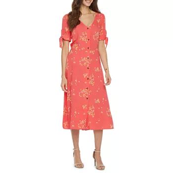 Liz Claiborne Short Sleeve Midi Wrap Dress. $63.20 with code. New!