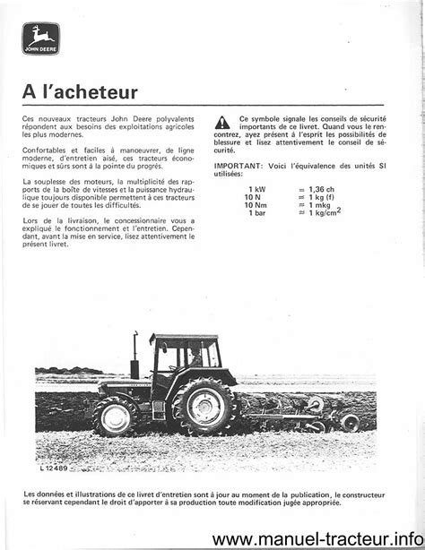 Jd 1830 manuale del proprietario del trattore. - Manual hyosung gt 250 espa ol.