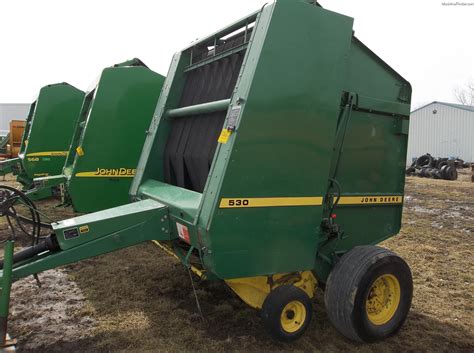John Deere Round Baler Belts . ... Polyester surface wrap cords provide abuse resistance and flexibility over small baler rollers . ... 530, 435, 535, 466, 566, 467 ... . 