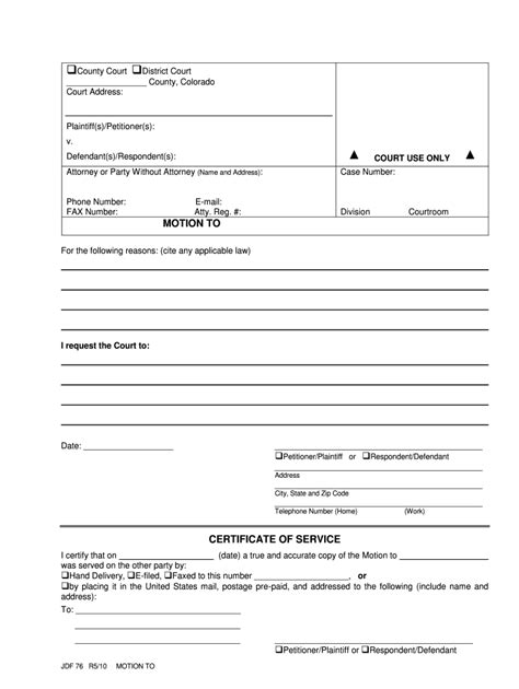 Jdf 76 form.  Stipulated Motion - JDF 75 Use this motion if both parties are making...