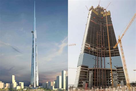 Jeddah tower.  This mega-project in Saudi Arabia highlights remarkable construction progres...