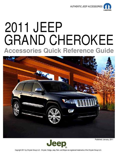 Jeep 2011 grand cherokee owners manual. - Alle de ontleed- genees- en heelkundige werken ....