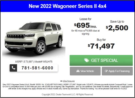 Jeep Wagoneer Lease Price