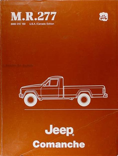 Jeep comanche 86 factory service manual. - Trunk road maintenance manual amendment 10 vol 1.
