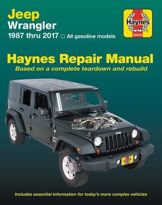 Jeep wrangler 1987 thru 2011 all gasoline models haynes repair manual. - Management control systems anthony govindarajan solution manual.