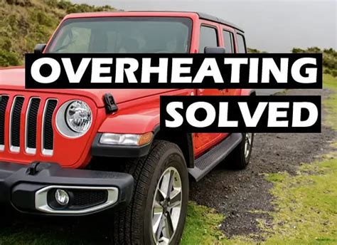 Jeep wrangler overheating while driving. 46388 posts · Joined 2012. #2 · Sep 27, 2023. That is typical of a low coolant level, or having air in your engine cooling system. The coolant level needs to be checked. If low, then fill and bleed the air out of the system. If full, there can still be air in the system from the Thermostat change out. 