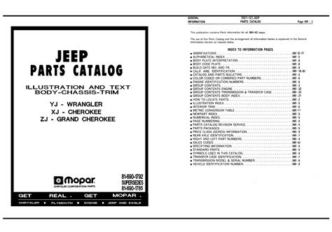 Jeep wrangler yj parts manual catalog 1991 1993. - Yamaha ef3000ise generator supplemental repair manual.