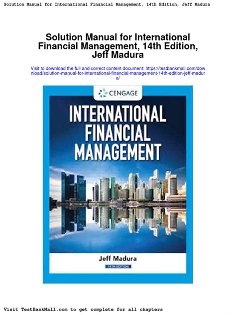 Jeff madura solution manual international financial management. - Feldführer für microsoft r word für windows r 95.