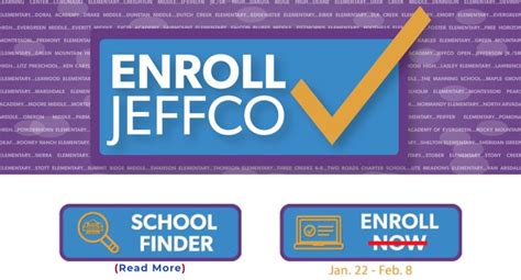 Enroll Jeffco serves as the district’s enrollment portal. Those who plan to choice enroll have until Jan. 15 to submit applications for the first round. If there are more choice-enrollment applications than available spaces, a lottery will be used to fill the available spots. All others will be waitlisted.. 