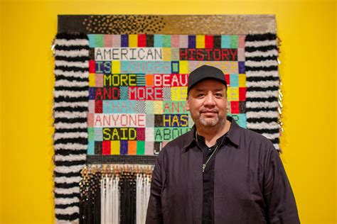 Jeffrey gibson artist. May 6, 2019 · Jeffrey Gibson’s expansive exhibition Like a Hammer offers celebration, nuanced formalism, and incisive critique in the service of a vision in which indigenous material culture can occupy the same space as lyrics from a 1960s folk song and abstract painting. Gibson’s practice crosses over genres and cultural references in a way that echoes ... 