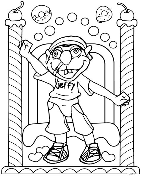 Jeffy Coloring Page