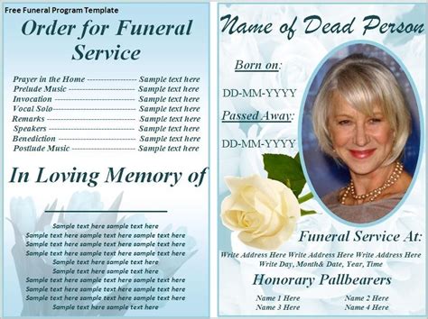 Jehovah Witness Funeral Program Template Templates1 Resume Examples