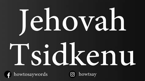 The American Pronunciation Guide Presents "How to Pronounce Jehovah Tsidkenu" How to Pronounce Jehovah Tsidkenu (Real Life Examples!) American …. 