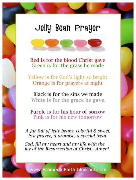 Jelly Bean Prayer Printable