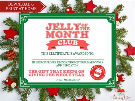 Jelly of the Month Club PRINTABLE / National Lampoons