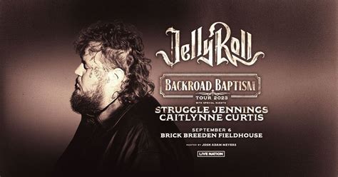 Jelly roll bozeman mt. Sept. 6 — Bozeman, MT — Brick Breeden Fieldhouse* Sept. 12 — Bend, OR — Hayden Homes Amphitheater * ... Purchase your tickets now for Jelly Roll’s Backroad Baptism Tour and enjoy a night ... 