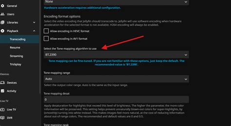 Jellyfin transcoding default settings.  Each GPU/IGPU has its own capabi...