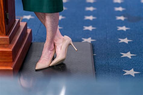 Jen psaki feet. In an increasingly distinctive style, White House press secretary Jen Psaki deftly cut off a meandering attack question Monday from Newsmax about a mysterious memo concerning President Joe Biden ’s infrastructure plan. John Gizzi, a reporter for the right-wing outlet, queried Psaki about a “private memo” being “circulated in the ... 