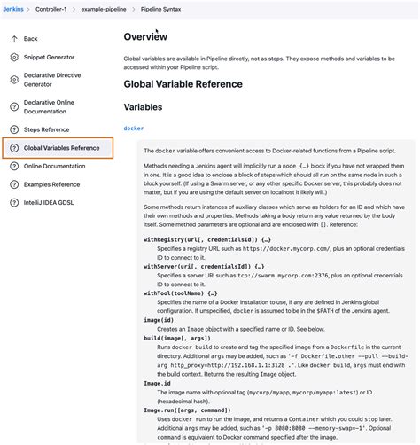 Jenkins Docker Global Variable