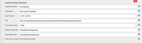 Jenkins checkbox parameter. pluginsplugin4.  Now, is it possible that ...