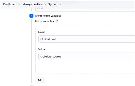 Jenkins environment variables empty.  Refer to the documentation of the specific p...