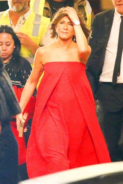 Jennifer Aniston Slays on Set in a Fancy Red Jumpsuit She Would …