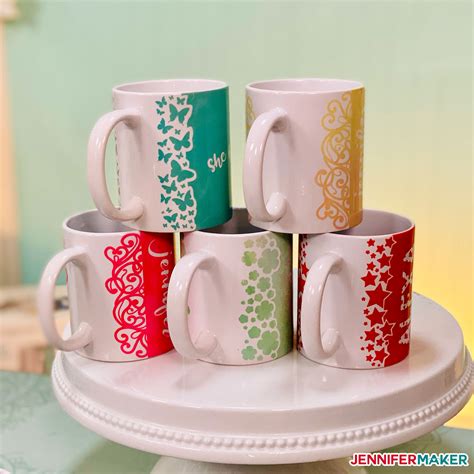 Jennifer Maker Mug, The Zip folder also includes gift tags and toppers to  match some of my infusible ink mug designs (Design #288, #289 and #291),  which are also all available in