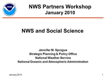 Jennifer Sprague (National Oceanic and Atmospheric …