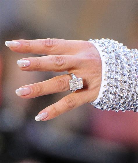 Jennifer lopez engagement ring. Jennifer Lopez’s green diamond engagement ring could be worth more than $10 million. The ‘Marry Me’ actress had an iconic first engagement ring from Ben Affleck, a pink Harry Winston diamond. 