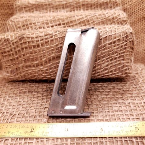 Jennings J 22 LR 6 Round Magazine. More Information; Manufacturer: Jennings: Model: J-22. Caliber/Gauge: 22 LR. Capacity: 6. Finish: Blued. Condition: 3 - Good: Parts that have been used but are still in mechanically good condition. NOTE: All items are used unless otherwise indicated. Parts kits are NOT functioning firearms; they are parts kits .... 