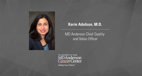 Jensa Morris on LinkedIn: Kerin Adelson, M.D., named MD Anderson …