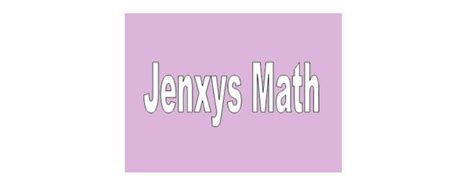 Jenxys Math. WARNING: By using this website, you agree