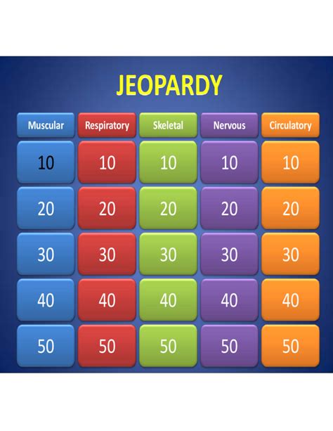 Jeopardy Template Powerpoint Free