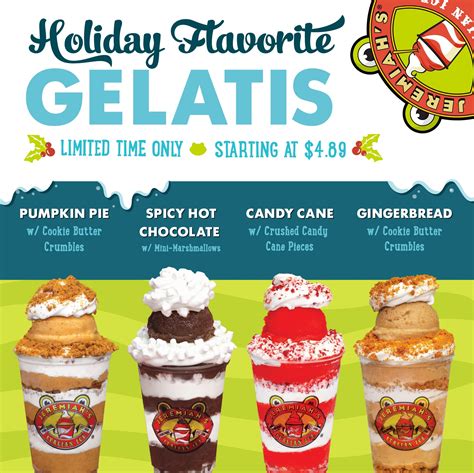 Jeremiah ice cream. Jeremiah's Italian Ice is an italian ice, ice cream, and dessert concept with multiple locations throughout the US. Jeremiah's offers a fun, upbeat atmosphere that … 