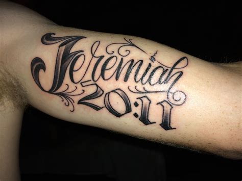 Jeremiah in cursive TATTOO