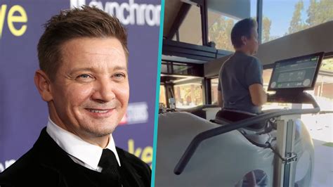 Jeremy Renner walks on treadmill 3 months after snowplow accident