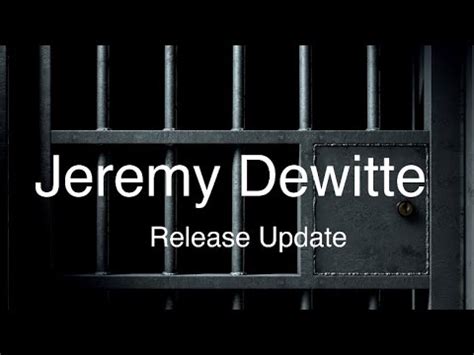 Jeremy dewitte release date. Behind-the-scenes at Jeremy Dewitte's unarrest, and a closer look at Jennifer's affidavit. ... why is there a 10 year gap between the dates? Reply ... So Lt wacker told Capt Crabb, Release the costume and props Reply More posts you may like. 