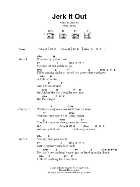 Jerk It Out chords & tabs by Caesars @ 911Tabs