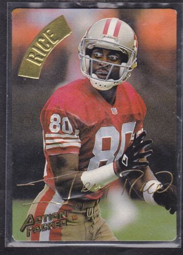 Shop COMC's extensive selection of jerry rice football cards matching: 1997 pinnacle. Buy from many sellers and get your cards all in one shipment! ... 1997 Pinnacle Action Packed - Extra Points Sweepstakes Cards #1 Jerry Rice (10 Pts) $23.54. 1997 Pinnacle Action Packed - Studs - Promo #4 ... $22 for 45 Day Value Bulk Service + Reholder Now .... 