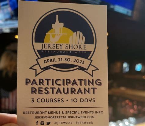 Jersey Shore Restaurant week - Facebook