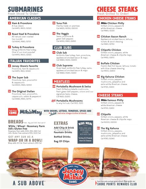 Jersey mike's subs kennett square menu. You can find Jersey Mike's Subs right near the intersection of North Dairy Lane and East Old Mill Road, in Mesquite, Nevada. By car . Simply a 1 minute drive from Hillside Drive, Exit 122 (Las Vegas Freeway) of I-15, North Sandhill Boulevard or Mimosa Way; a 4 minute drive from Las Vegas Freeway (I-15), East Mesquite Boulevard or Veterans Memorial … 